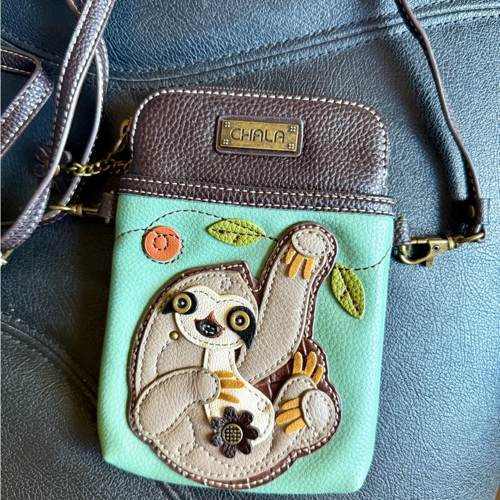 Chala Wilderness Sloth Crossbody Bag Cellphone Purse